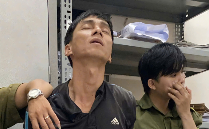Lý Quang Tường tại cơ quan điều tra. Ảnh: Công an cung cấp