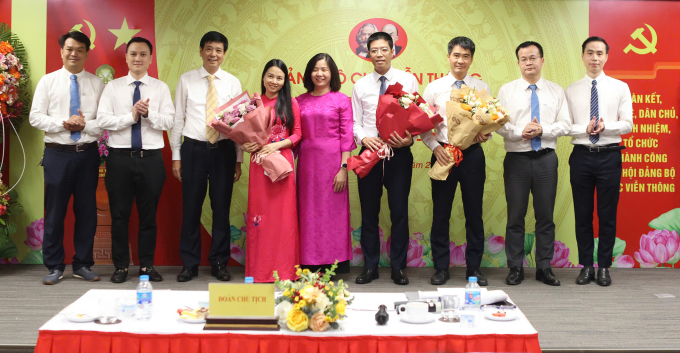 Ban chấp hành Đảng bộ Cục Viễn thông ra mắt tại Đại hội Đảng bộ lần thứ IV, ngày 10/6/2025. Ảnh: Đức Huy
