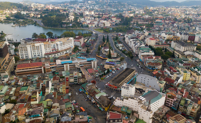 Khu trung tâm thành phố Đà Lạt, tỉnh Lâm Đồng, năm 2019. Ảnh: Như Quỳnh
