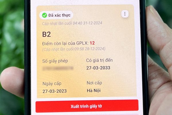 Hướng dẫn thêm bằng lái xe vào VNeID khi không tự động cập nhật