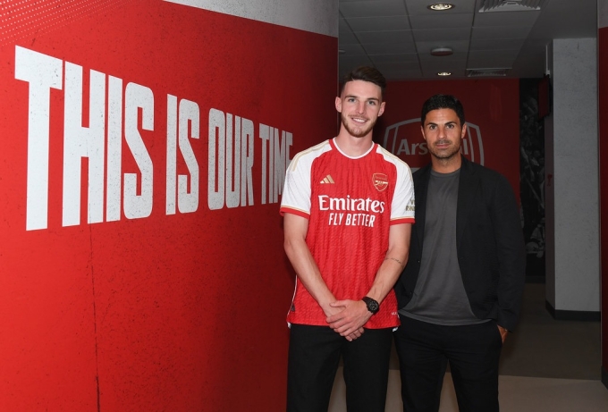 Rice là một thương vụ thành công của Arsenal sau khi ra mắt vào giữa tháng 7/2023. Ảnh: Arsenal FC