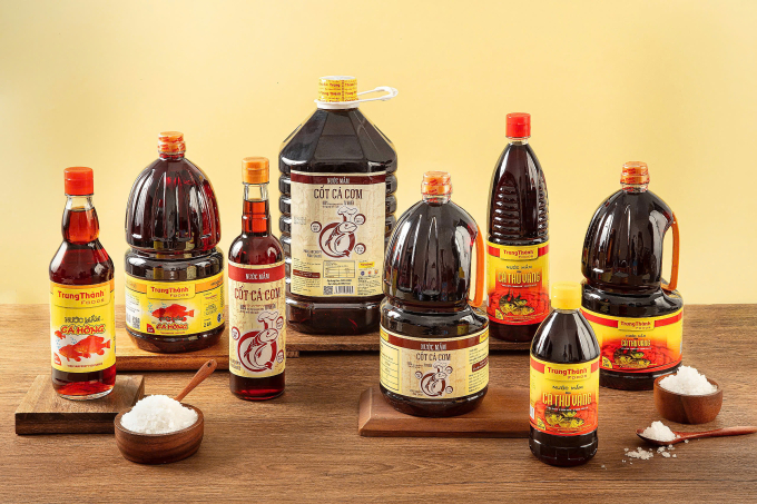 Các sản phẩm nước mắm của Trung Thành Foods.  Ảnh: Trung Thành Foods