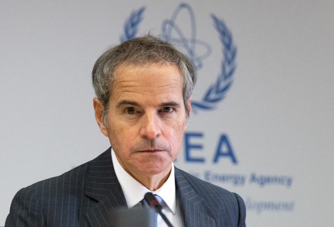 Giám đốc Cơ quan Năng lượng Nguyên tử Quốc tế (IAEA) Rafael Grossi phát biểu ngày 23/6 tại Vienna, Áo. Ảnh: AFP