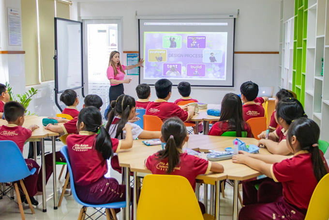 Một tiết học ngắt kết nối tại Asian School. Ảnh: Asian School