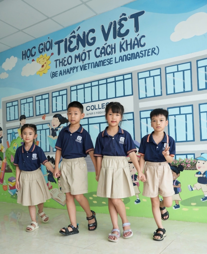Trường áp dụng phương pháp Cánh buồm, giúp các em hứng thú với môn tiếng Việt. Ảnh: Unigo