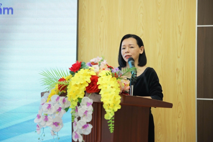 Bà Nguyễn Bạch Điệp phát biểu tại sự kiện ngày 25/6. Ảnh: Long Châu