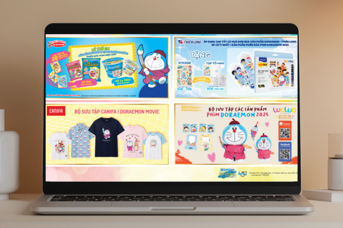 Nhiều thương hiệu chọn Doraemon là chủ đề sản phẩm mới. Ảnh: CGV