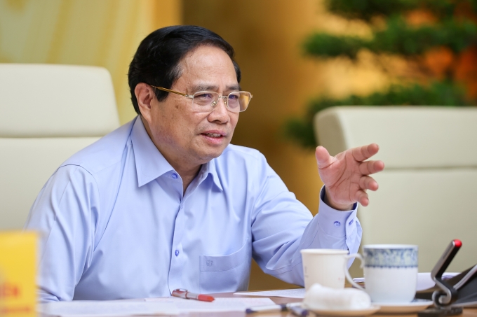 Thủ tướng Phạm Minh Chính chỉ đạo tại hội nghị, ngày 22/6. Ảnh: VGP