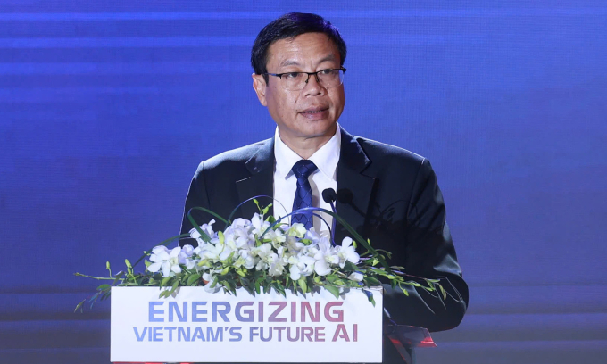 Thứ trưởng Khoa học và Công nghệ Lê Xuân Định tại sự kiện ra mắt trung tâm R&D AI Qualcomm Việt Nam. Ảnh: Chí Hiếu