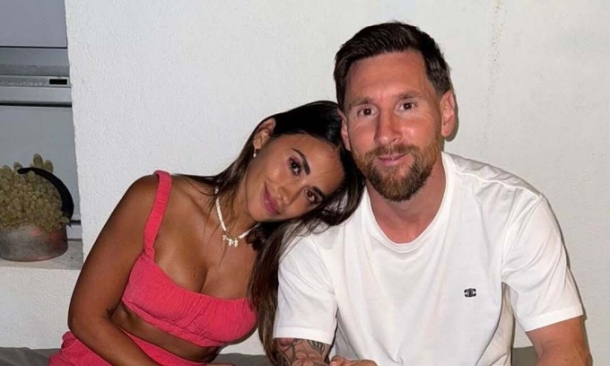 Antonella (trái) và Messi. Ảnh: IG/AntonellaRoccuzzo