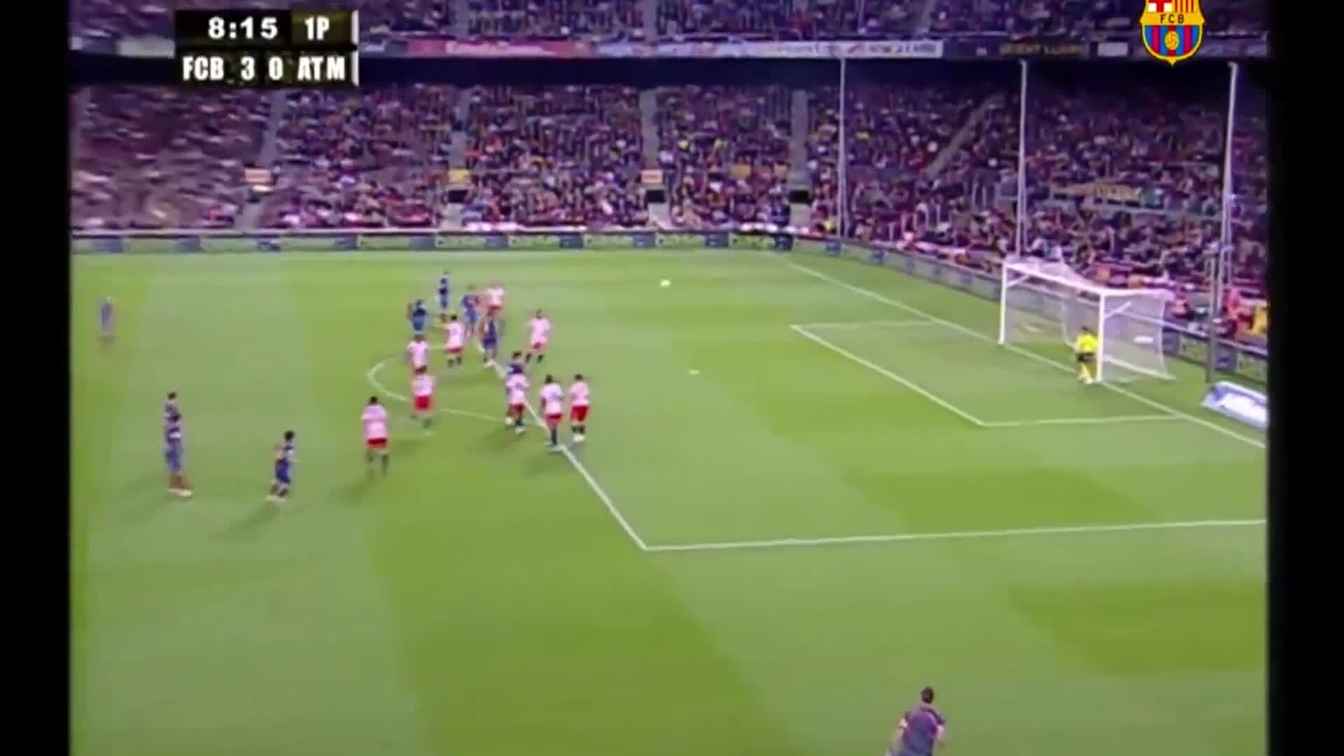Messi ghi bàn đầu tiên từ đá phạt trực tiếp trong màu áo Barca