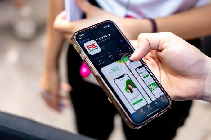 Nhiều hoạt động tương tác và giới thiệu ứng dụng FE Online 2.0 đến khách tham quan. Ảnh: FE Credit