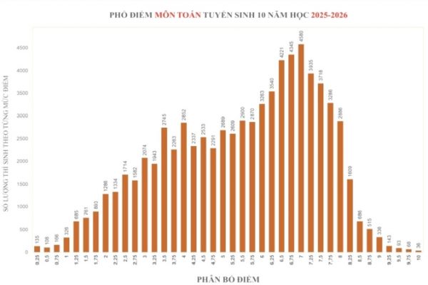 TP HCM: Phổ Điểm Thi Lớp 10 Toán, Văn, Anh