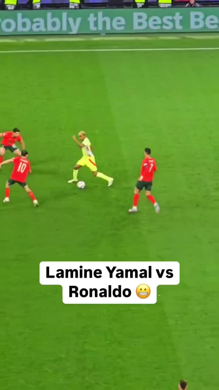 Ronaldo gây chú ý với hai pha cướp bóng từ Yamal