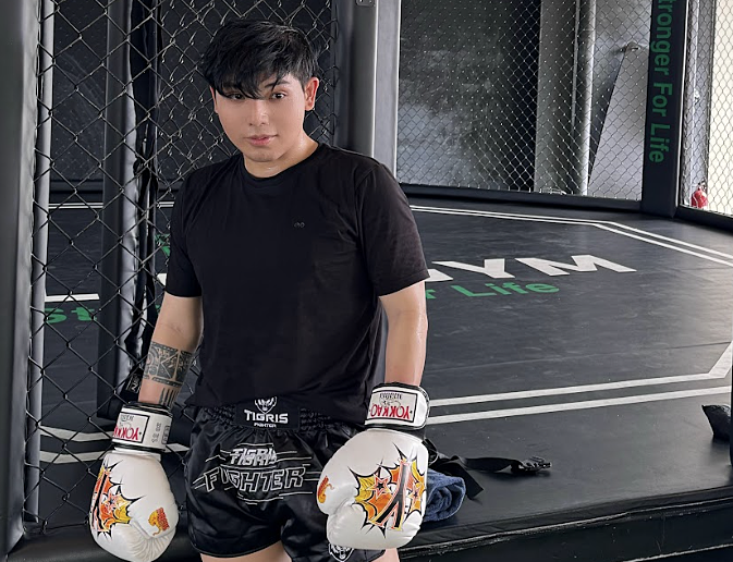 Tuấn Ngọc Võ trong một buổi tập boxing. Ảnh: Nhân vật cung cấp