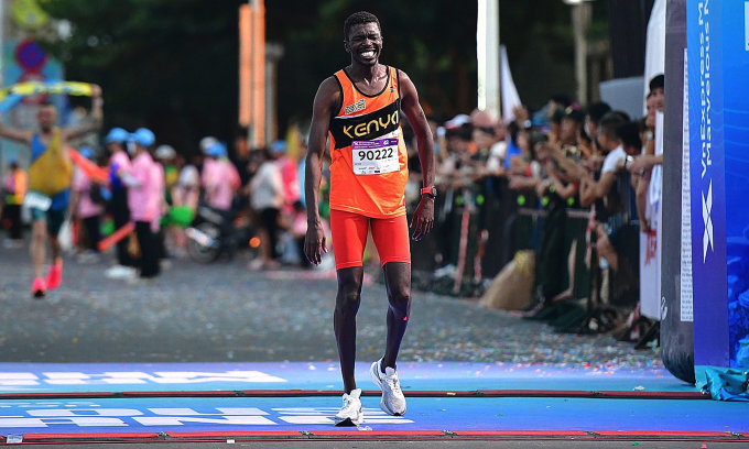 Chepkwony trong lần về nhì tại VM Nha Trang 2023. Ảnh: VnExpress Marathon