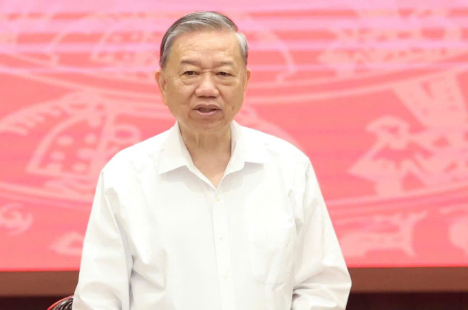 Tổng Bí thư Tô Lâm phát biểu tại buổi làm việc với Ban Thường vụ Thành ủy Hà Nội, sáng 16/6. Ảnh: Hoàng Phong