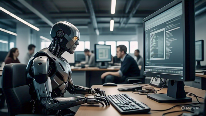 Minh họa robot AI có thể thay công việc con người. Ảnh: Meta AI