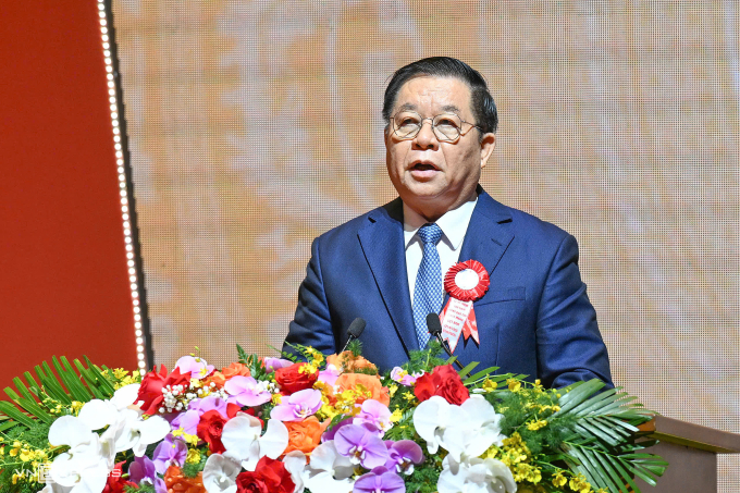 Trưởng ban Tuyên giáo và Dân vận Trung ương Nguyễn Trọng Nghĩa phát biểu tại Lễ kỷ niệm. Ảnh: Giang Huy