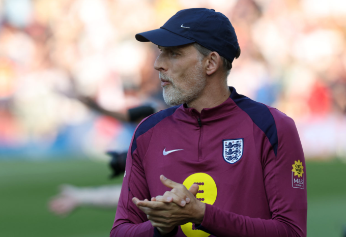 HLV Thomas Tuchel trước trận Anh thua Senegal trên sân City Ground, Nottingham, Anh ngày 10/6. Ảnh: Reuters