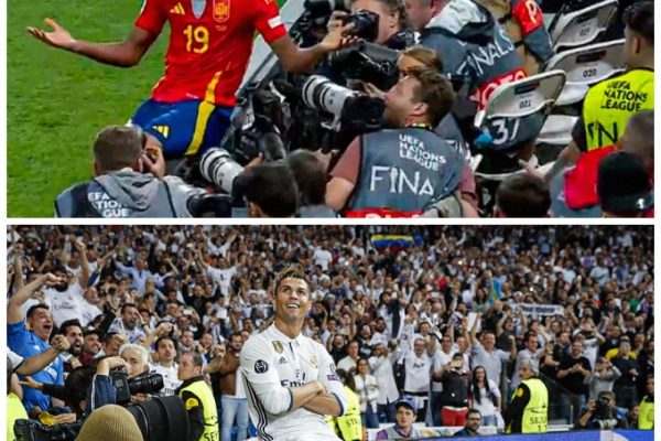Yamal bắt chước Ronaldo: Màn ăn mừng bàn thắng gây sốt