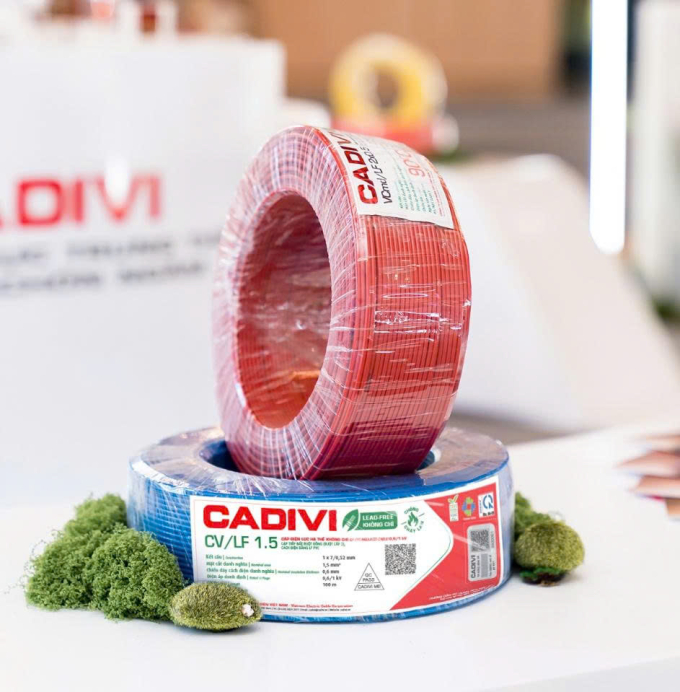 Dòng dây điện không chì LF được ứng dụng tại nhiều công trình. Ảnh: Cadivi