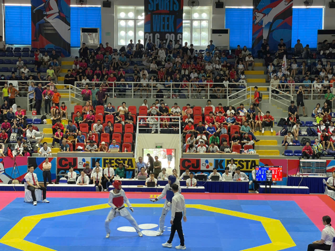 Trong tuần lễ Thể thao - Sports Week, người hâm mộ môn võ Taekwondo Hàn Quốc sẽ được thưởng thức các bài quyền và màn đối kháng kịch tính. Ảnh: CJ