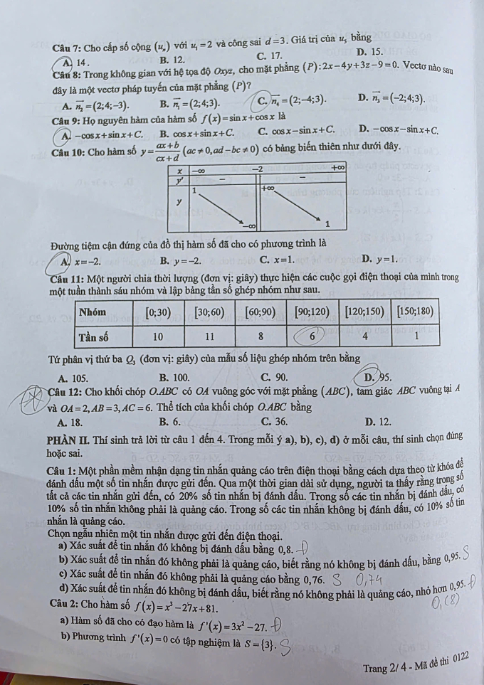 Đề Toán thi tốt nghiệp THPT 2025 - 1