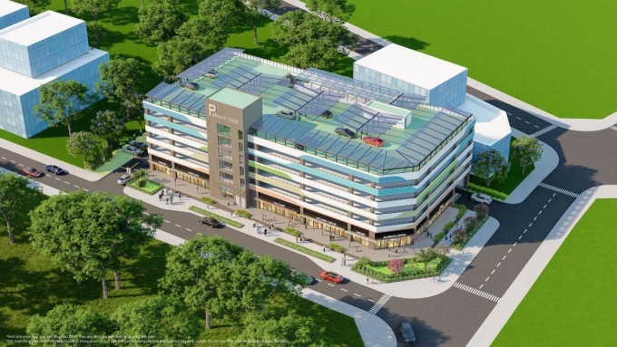 Phối cảnh mô hình bãi đỗ xe định danh GreenHub. Ảnh: Vinhomes