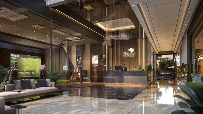 Phối cảnh sảnh đón theo tiêu chuẩn quốc tế của dự án. Ảnh: Fresia Riverside