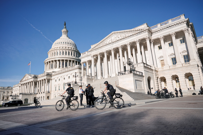 Tòa nhà quốc hội tại Washington ngày 20/5. Ảnh: Reuters