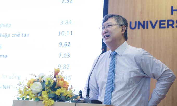 Chuyên gia Nguyễn Xuân Thành tại hội thảo sáng 28/7. Ảnh: HUB