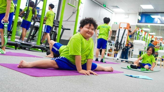 Học viên Hàn Quốc tập luyện tại Trung tâm Kiness Việt Nam. Ảnh: XIN NGUỒN