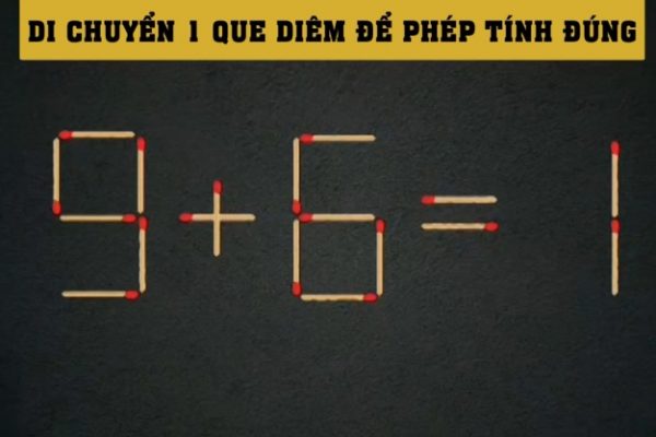 Thử thách IQ: 80% không giải được bài toán di chuyển que diêm!