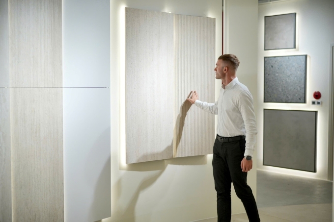 Không gian tầng hầm với thương hiệu từ Porcelanosa (Tây Ban Nha)