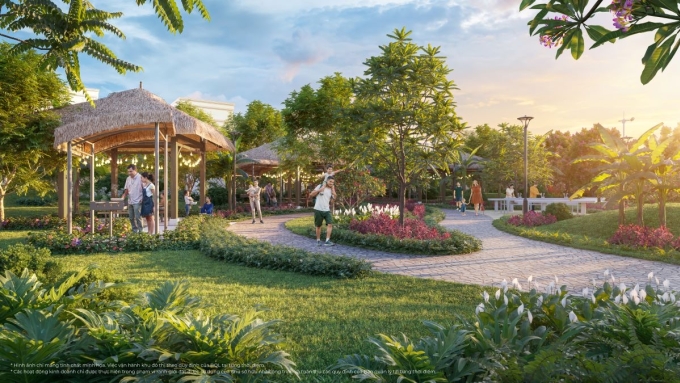 Vinhomes Green City dành 36 ha cho cây xanh và mặt nước với 12 công viên sinh thái quy mô lớn. Ảnh: Vinhomes