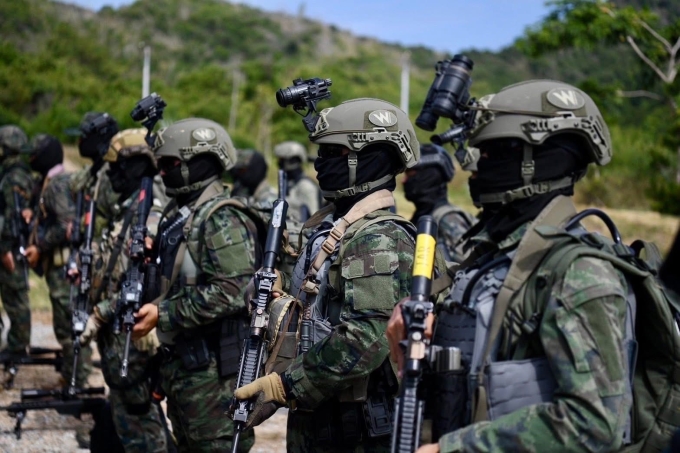Đơn vị tác chiến đặc biệt trên biển của hải quân Thái Lan ngày 24/7. Ảnh: Facebook/Royal Thai Navy