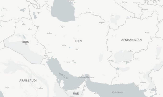 Vịnh Ba Tư, eo biển Hormuz và vịnh Oman. Đồ họa: CSIS