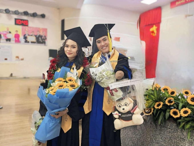 Nguyễn Ngọc Nhứt trong lễ tốt nghiệp tại trường Đại học HUTECH, quận Bình Thạnh, TP HCM. Ảnh: Nhân vật cung cấp