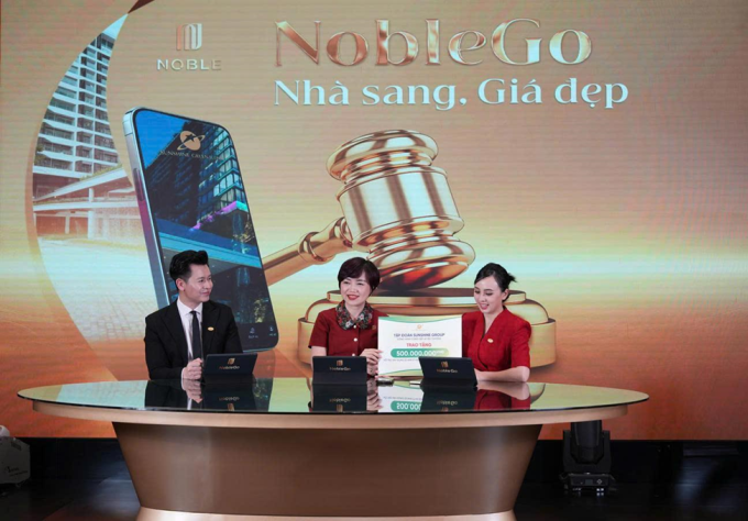 Sunshine Group trích 500 triệu đồng một phiên giao dịch thành công đồng hành cùng các quỹ thiện nguyện của Đài Truyền hình Việt Nam. Ảnh: Sunshine Group