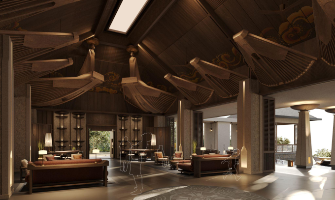Thiết kế sảnh chờ của dự án Phú Quốc Resort. Ảnh: Nippon Paint