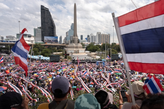 Người biểu tình Thái Lan tại thủ đô Bangkok ngày 28/6. Ảnh: AFP