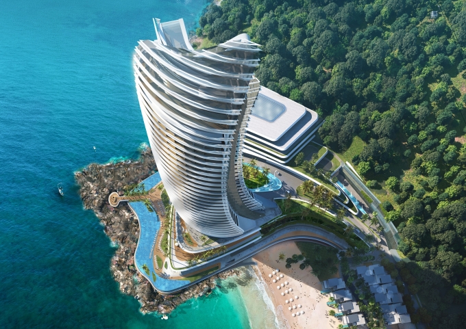 Phối cảnh công trình phục vụ nghỉ dưỡng ven biển. Ảnh: Sun Group
