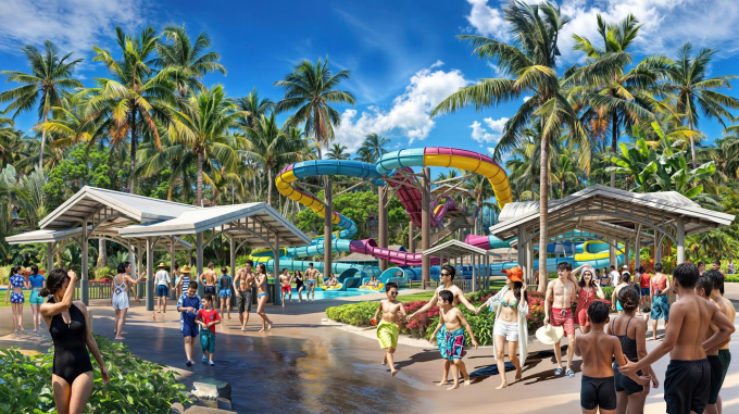 Công viên nước Sun World ngay giữa khu đô thị. Ảnh: Sun Property