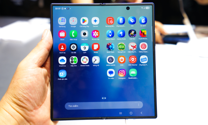 Giao diện của Galaxy Z Fold7. Ảnh: Bảo Lâm