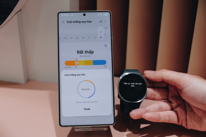 Tính năng đo chỉ số chống oxy hóa mới trên Galaxy Watch8 series. Ảnh: Samsung