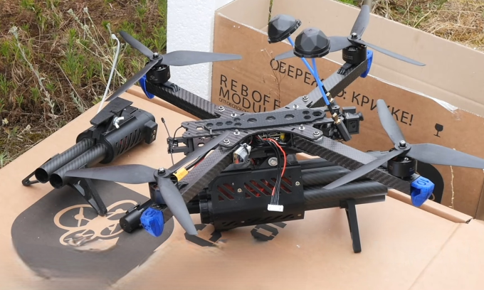 Một mẫu drone đánh chặn của Ukraine trong bức ảnh đăng ngày 25/7. Ảnh: MIlitarnyi