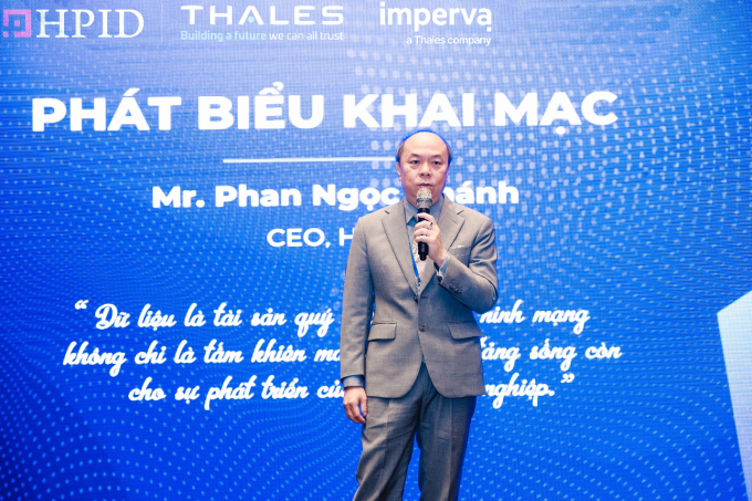 Ông Phan Ngọc Khánh --Tổng giám đốc HPID phát biểu khai mạc. Ảnh: HPID