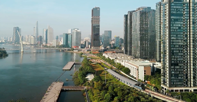 Toàn cảnh tòa Lake với vị trí đắc địa ven sông Sài Gòn. Ảnh: Masterise Homes