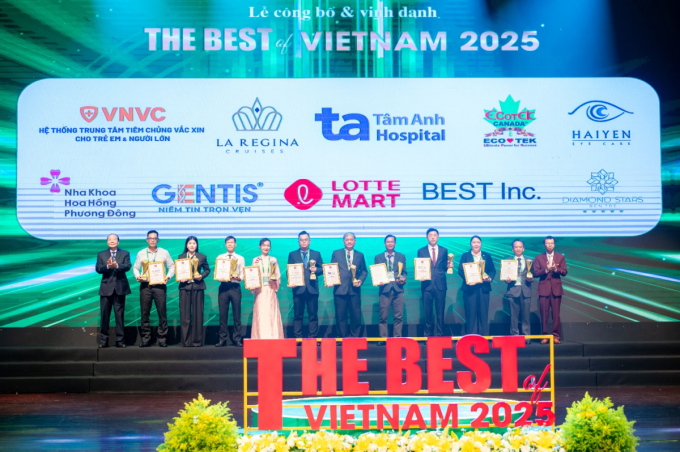 BEST nhận thêm giải Công ty cung ứng dịch vụ logistics hàng đầu cho hệ sinh thái logistics toàn diện. Ảnh: BEST Express